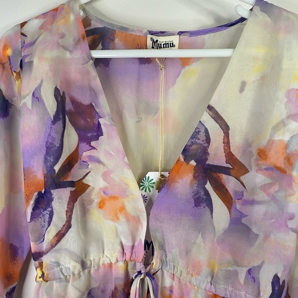 Show Me Your MuMu Romper Shorts V Neck Floral Size Small - Picture 3 of 15